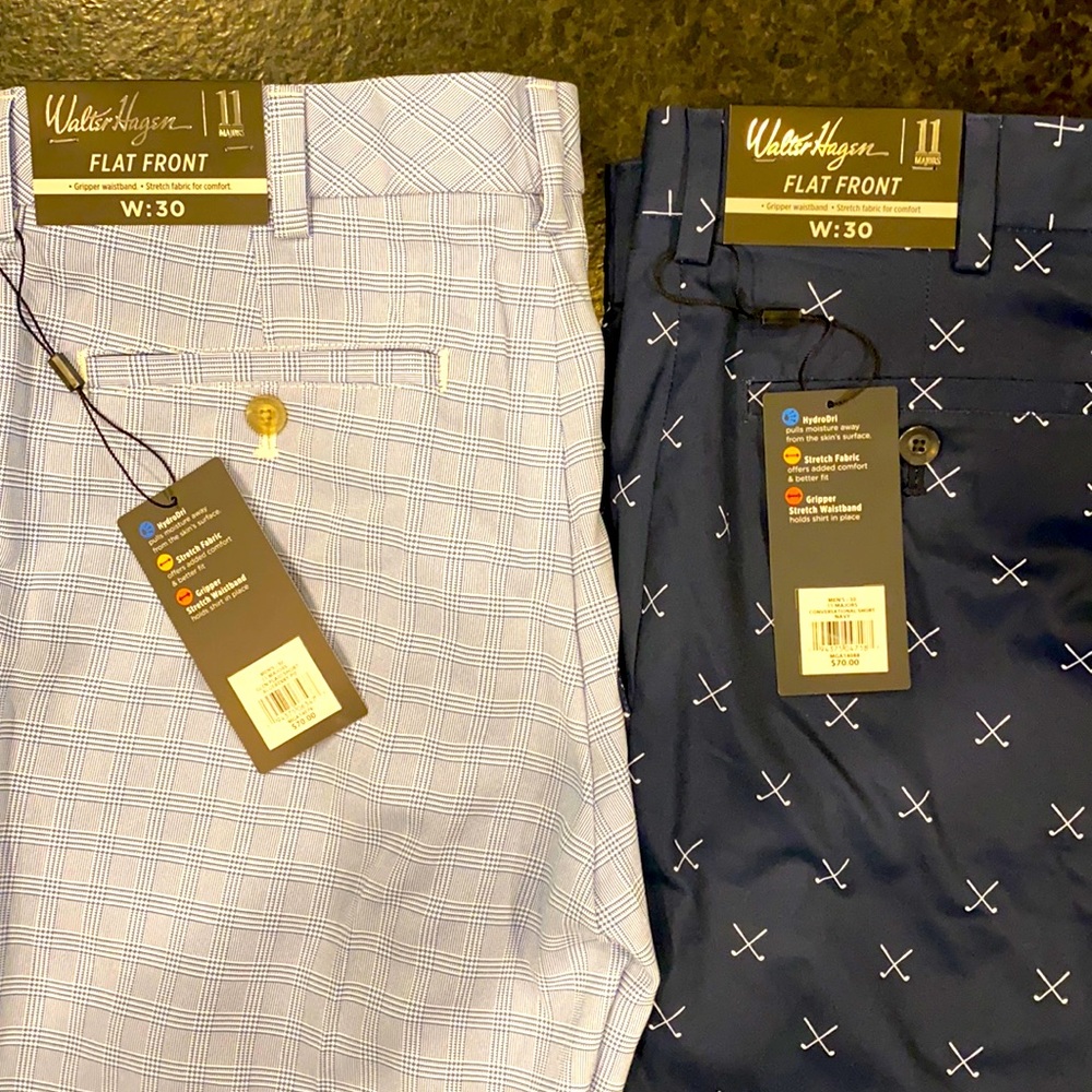 NWT Walter Hagen Flat Front Golf Shorts W30